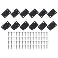 12pcs Square Flat Bracket 2 36 X 1 46 Metal Corner Right Angle Brace Mending Plate With Screws For Wood Frame Furniture Fixing 