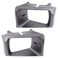 Hecasa Pair Headlight Bezel For 1999-2004d F250 F350 F450 F550 Super Duty Pickup Truck Replacement For Fo2512157 Fo2513157 