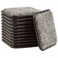 Softtouch 2 1 Square Reusable Carpet Bottom Furniture Caster Cups To Protect Hardwood Tile Or Laminate Floors Brown Gray 12 