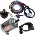 Glenparts Stator Solenoid Starter Ignition Coil For Yamaha Yfm600fhn Realtree Hunter 2001 Yfm 600 Fhn Starting Motor 