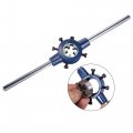 Uxcell 5 8-11 Unc Tap And Die Set With 38mm Round Stock Handle Wrench High Speed Steel Machine Thread Threading Tool