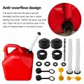 New Upgraded Gas Can Spout Replacement Nozzle Kit With Screw Collar Caps Vent Cover 2 White