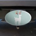 Deer And Flowers Oval Tow Trailer Hitch Cover Plug Insert