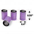 Grey Wolf Head Valve Stem Caps For Tire Rim Wheel Aluminum Purple