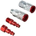 Colorfit By Milton Coupler Plug Kit M-style Red 1 4 Npt 14-piece 