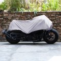 X Autohaux Motorcycle Cover Lightweight Half Outdoor Waterproof Rain Dust Protector Silver Tone M Size For Most Full Dress