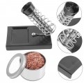 Healvian 1 Set Solder Tip Cleaner Copper Soldering Holder Box With Lid Metal Stand Iron Cleaning Kit Work C4