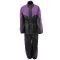 Nexgen Ladies Xs5001 Black And Purple Water Proof Rain Suit With Reflective Piping X-small 