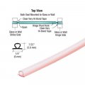 Shower Door Translucent Vinyl Bulb Seal With Pre-applied Tape For 7 32 Gap 95 In Long Pack Of 3