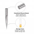 Uxcell Tapered Wood Engraving Cnc Router Bit Solid Carbide 2 Straight Flutes Carving Tool For Acrylic Pvc Mdf Plastic 6mm Shank