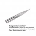 Uxcell Tapered Wood Engraving Cnc Router Bit Solid Carbide 2 Straight Flutes Carving Tool For Acrylic Pvc Mdf Plastic 6mm Shank