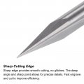 Uxcell Tapered Wood Engraving Cnc Router Bit Solid Carbide 2 Straight Flutes Carving Tool For Acrylic Pvc Mdf Plastic 6mm Shank