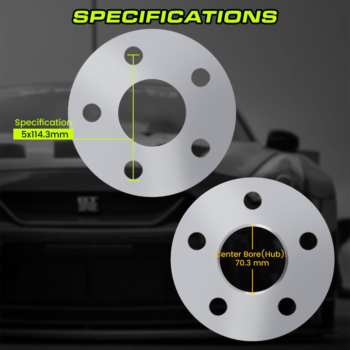 3mm Hubcentric Wheel Spacers 5x4 5 Compatible Ford Explorer Mustang Edge Ranger Crown Victoria Aviator Town Car For Mazda B2500