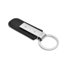 Gmc Canyon Pu Leather Strap Keychain With Silver Metal Bar Official Licensed Modern Logo Accessory 3 75 In X 1 Black