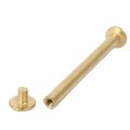 Uxcell M5 X 45mm Brass Plated Scrapbooking Album Binding Screws Posts 6pcs