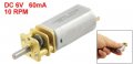 Uxcell 10rpm 6v 60ma 3mm Shaft Mini Dc Geared Gear Box Motor For Diy