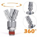 Swivel Air Plug Hardened Steel 1 4in Npt 3 Male Threads And Female Quick Connect Industrial Hose Fitting