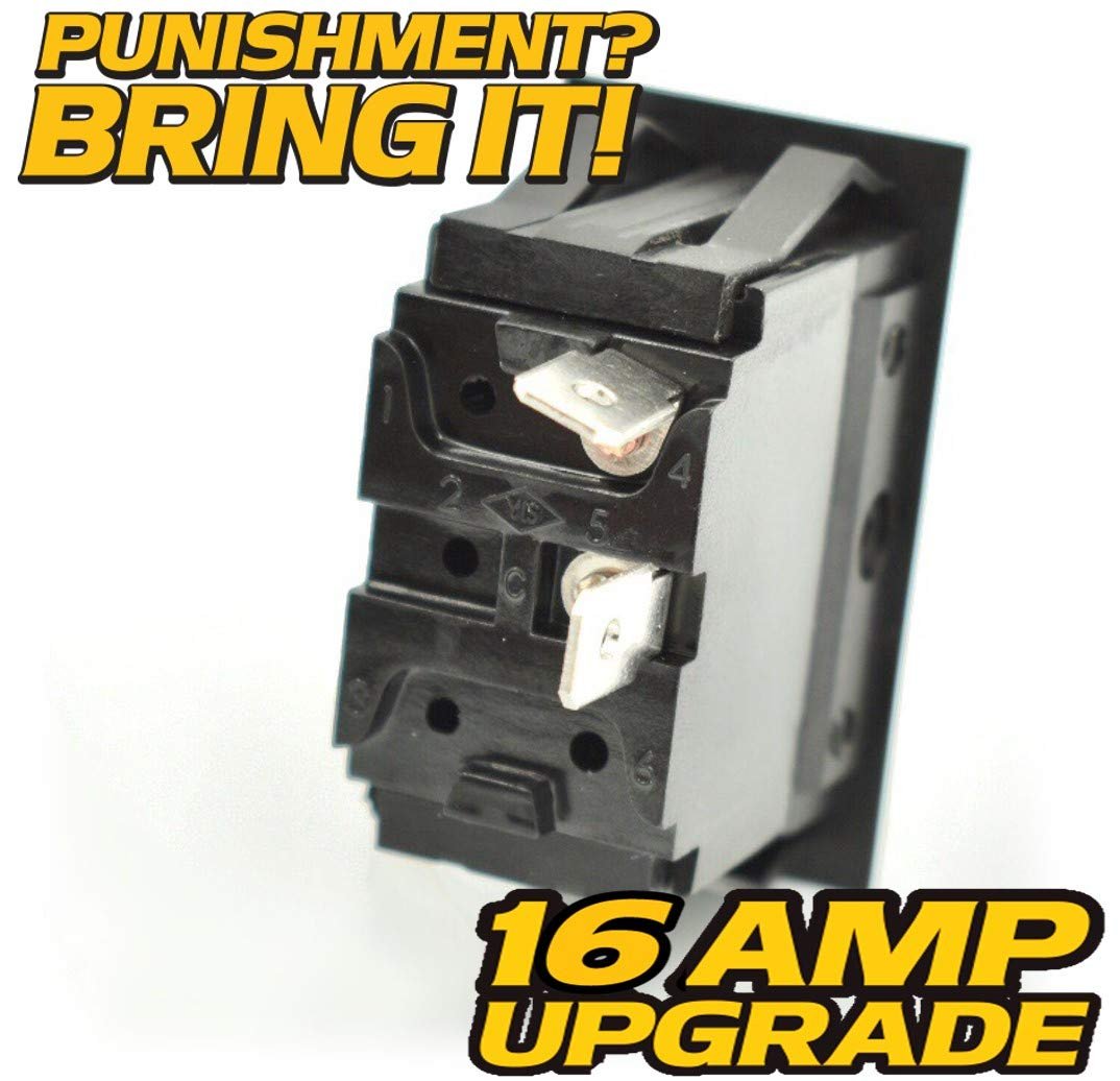 Toggle Rocker Headlight Switch For Kubota T1570 T1670 T1770 T1870 T2290 T2380 16 Amp On Off 2 Terminal Snap In 1 5 X 0 87