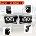 Bumper Caliper Air Duct Set For 2003-2007 Chevrolet Silverado 1500 Pair Carbon Fiber Style Vent Bezel Cover Trim 89025753