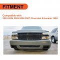 Bumper Caliper Air Duct Set For 2003-2007 Chevrolet Silverado 1500 Pair Carbon Fiber Style Vent Bezel Cover Trim 89025753