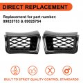 Bumper Caliper Air Duct Set For 2003-2007 Chevrolet Silverado 1500 Pair Carbon Fiber Style Vent Bezel Cover Trim 89025753