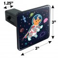 Cosmonaut Astronaut Dog In Space With Planets And Stars Tow Trailer Hitch Cover Plug Insert