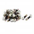 Flyshop Black Furniture Cabinet Side Connecting 1518 Cam Fitting 40mm Length Dowel Alloy Nut 10 Pack