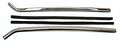 67-69 Camaro Firebird Quarter Window Chrome Vertical Molding W Attaching Strip Lh Rh Sold As A Pair 