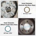 X Autohaux 4pcs Od 65 1mm To Id 56 Aluminum Alloy Car Hub Centric Rings Wheel Bore Center Spacer