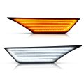 Hecasa Pair Led Front Side Marker Light For 2016-2021 Honda Civic Sequentialing Fender Lamp Turn Signal Light Replacement 