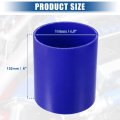Uxcell 4 5 Id 6 Length 4-ply Reinforced High Temp Straight Coupler Silicone Reducer Hose Blue For Car Intercooler Intake Piping