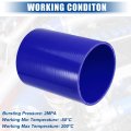 Uxcell 4 5 Id 6 Length 4-ply Reinforced High Temp Straight Coupler Silicone Reducer Hose Blue For Car Intercooler Intake Piping