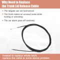 Uxcell No 64607-06070 Trunk Lock Latch Release Cable For Toyota Camry 2007-2011 Deck Lid Car Luggage Door Control Tailgate