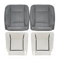 Front Driver Passenger Bottom Seat Cover Foam Cushion Med Gray For Dodge Ram 1500 Laramie 2006 2007 2008 2009 