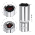 Uxcell 2 Pcs 3 8 Inch Drive 19mm 6-point Deep Socket Metric Steel With Chrome Plated