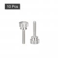 Uxcell Knurled Thumb Screws M3x16mm Brass Shoulder Bolts Grip Knobs Fasteners Nickel Plated 10pcs