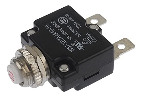 Potter Brumfield Te Connectivity W57-xb7a4a10-10 Thermal Circuit Breaker 10 A 50 Vdc Panel 1 Pole 250 Vac W57 Series-6pack