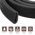 Uxcell U Channel Edge Trim 6 6ft Length Rubber Guard Seal Strip Protector Round Type Fit For 1 5-2mm 13 64 W X 7 16 H Black