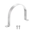 1pcs 108mm 4-1 4 Two Hole Rigid Pipe Strap 304 Stainless Steel Conduit Clamp Thicken U Bracket Heavy Duty With Self-tapping 