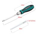 9 Piece Precision Magnetic Multi Bit Screwdriver Set With 1 4 In Hex Shank Phillips And Slotted Heads Rubber Handle Home