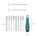 9 Piece Precision Magnetic Multi Bit Screwdriver Set With 1 4 In Hex Shank Phillips And Slotted Heads Rubber Handle Home