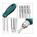 9 Piece Precision Magnetic Multi Bit Screwdriver Set With 1 4 In Hex Shank Phillips And Slotted Heads Rubber Handle Home