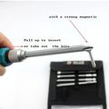 9 Piece Precision Magnetic Multi Bit Screwdriver Set With 1 4 In Hex Shank Phillips And Slotted Heads Rubber Handle Home