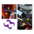 X Autohaux 6 Pcs An8 Vehicle Hose Separator Clamp Fuel Line Connector For Oil Purple