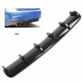 Qiilu Rear Bumper Spoiler Diffuser Fin Chassis Splitter Glossy Black Aerodynamic Accessory Universal For Car