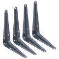 Shelf Brackets 5 X 6 Inch 4pcs Iron Metal Floating Wall Corner Angle Shelving Bracket For Hanging Shelves Wood Boards Dark Gray 