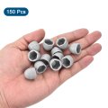 150pcs M8 Grey Plastic Hex Nut Cover Protection Cap
