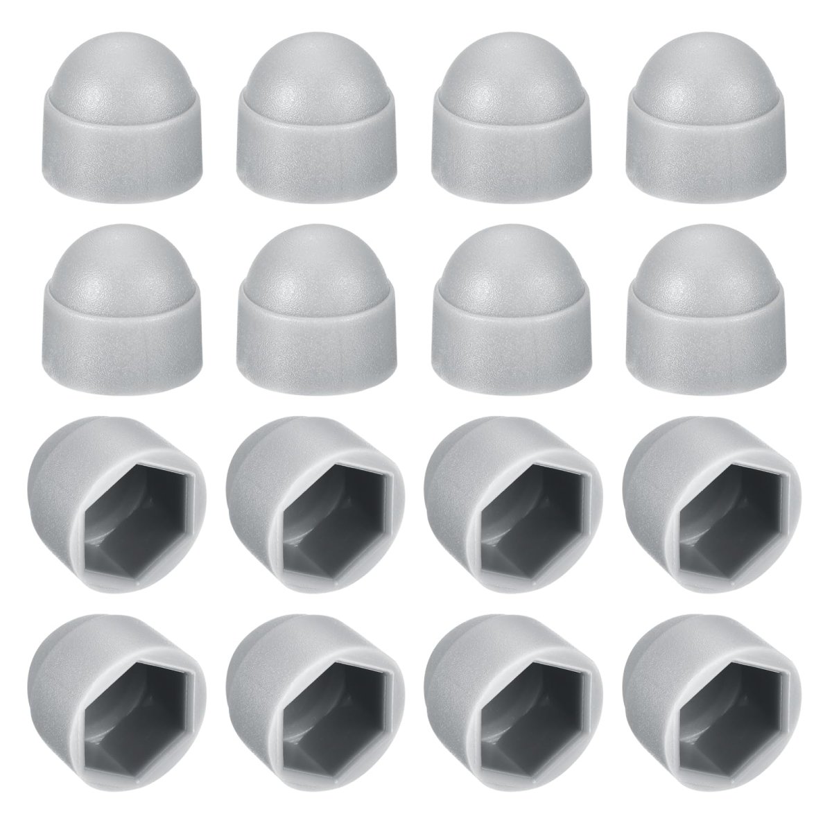 150pcs M8 Grey Plastic Hex Nut Cover Protection Cap