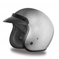 Daytona Helmets 3 4 Shell Open Face Motorcycle Helmet A Dot Approved Silver Metal Flake L 