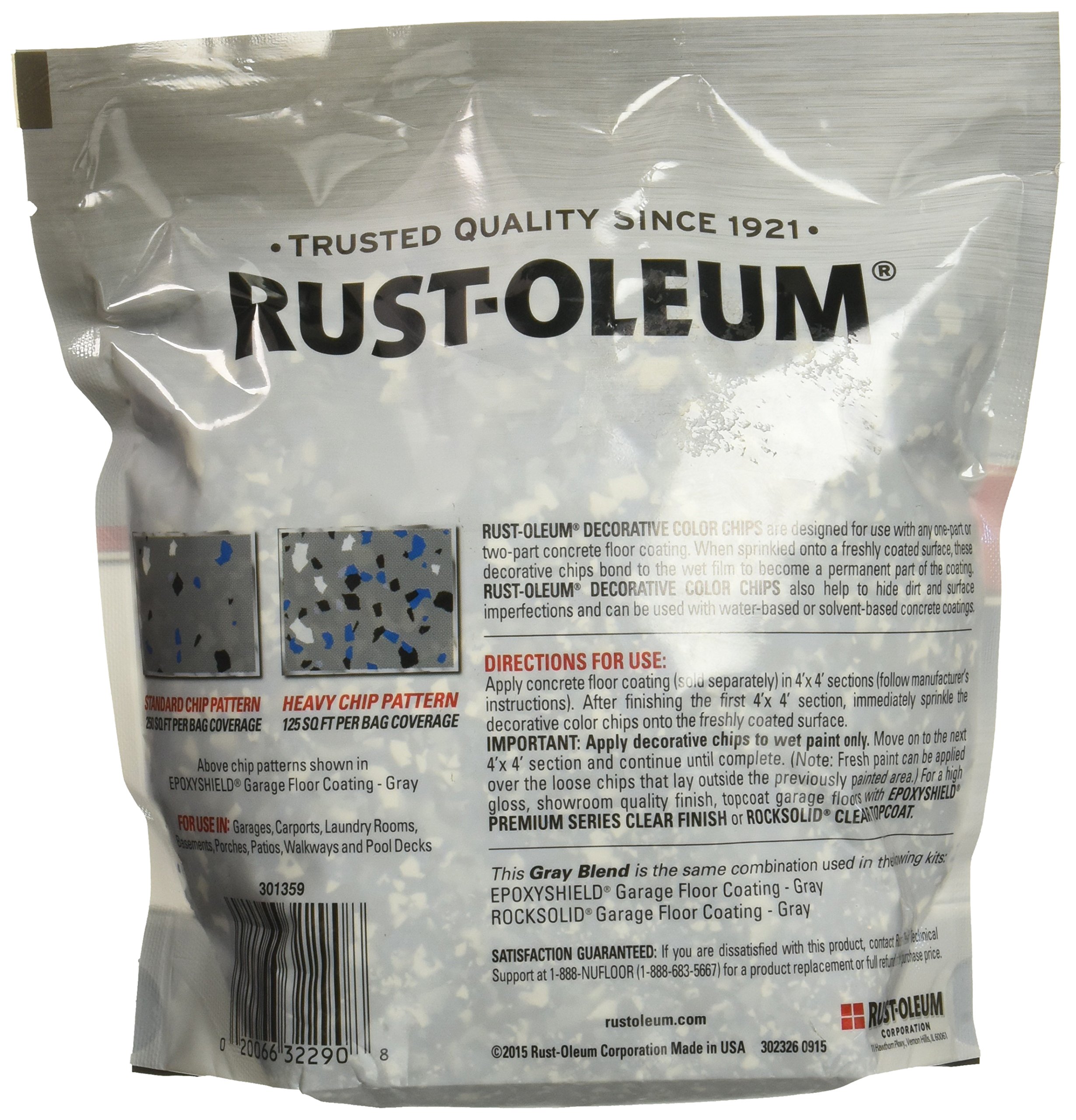 Rust-oleum 301359 Decorative Color Chips Gray Blend 1lb